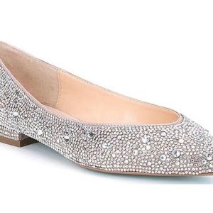 Betsy Johnson rhinestone flats
